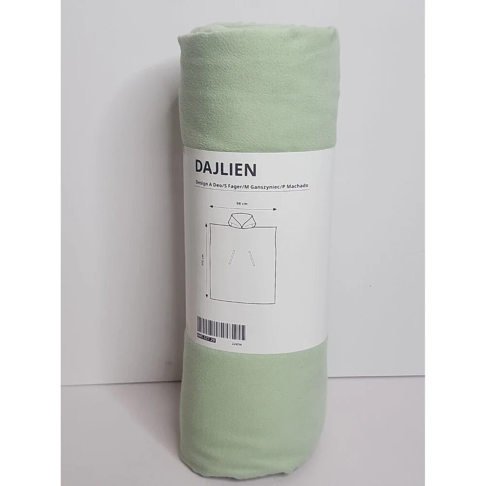 IKEA DAJLIEN Bath Poncho w/ Hood Light Green 38.5